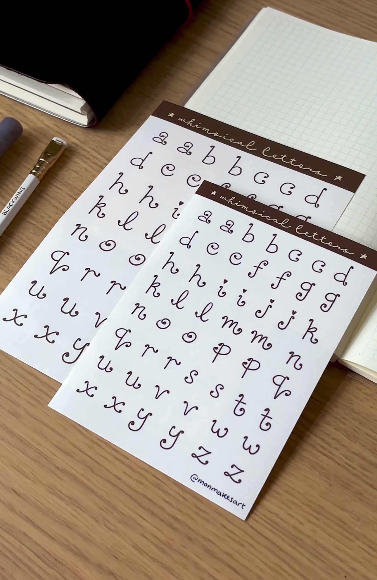 Whimsical Letters Sticker Sheet