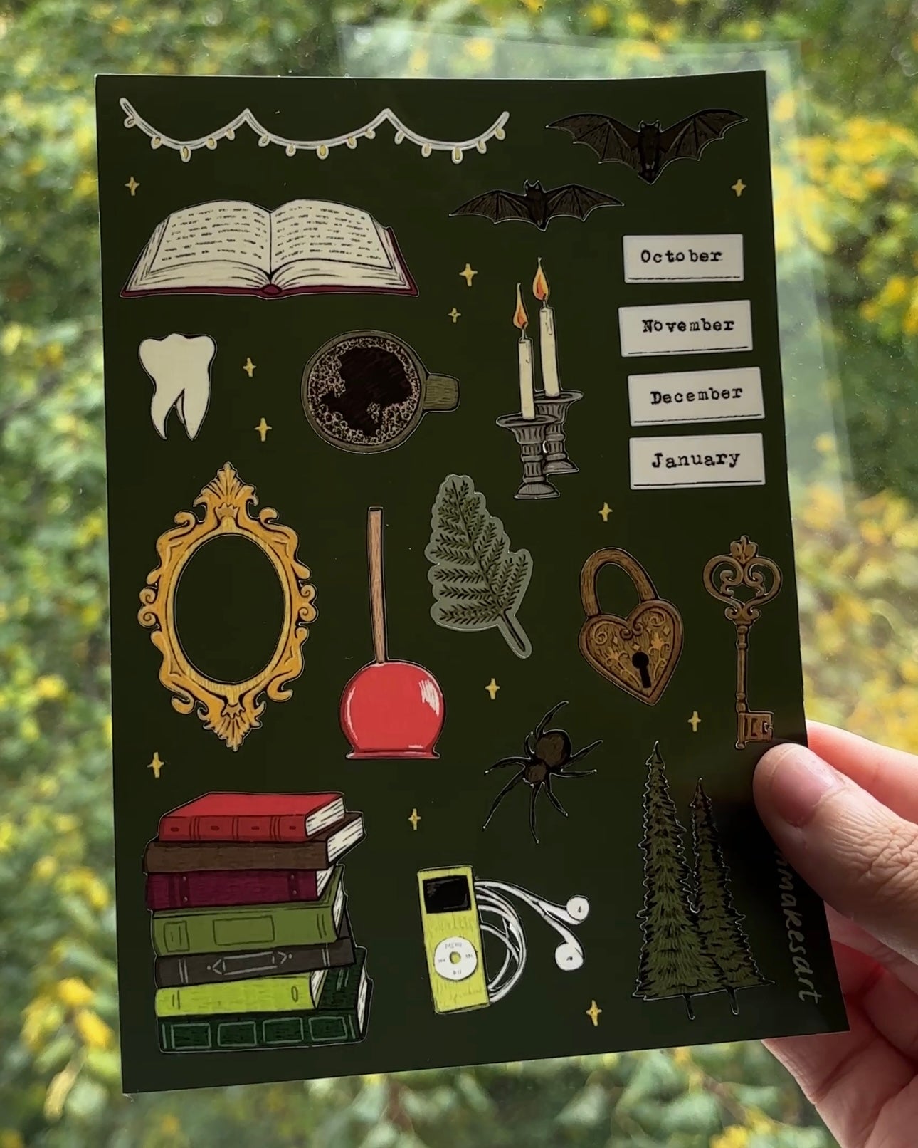 October sticker sheet