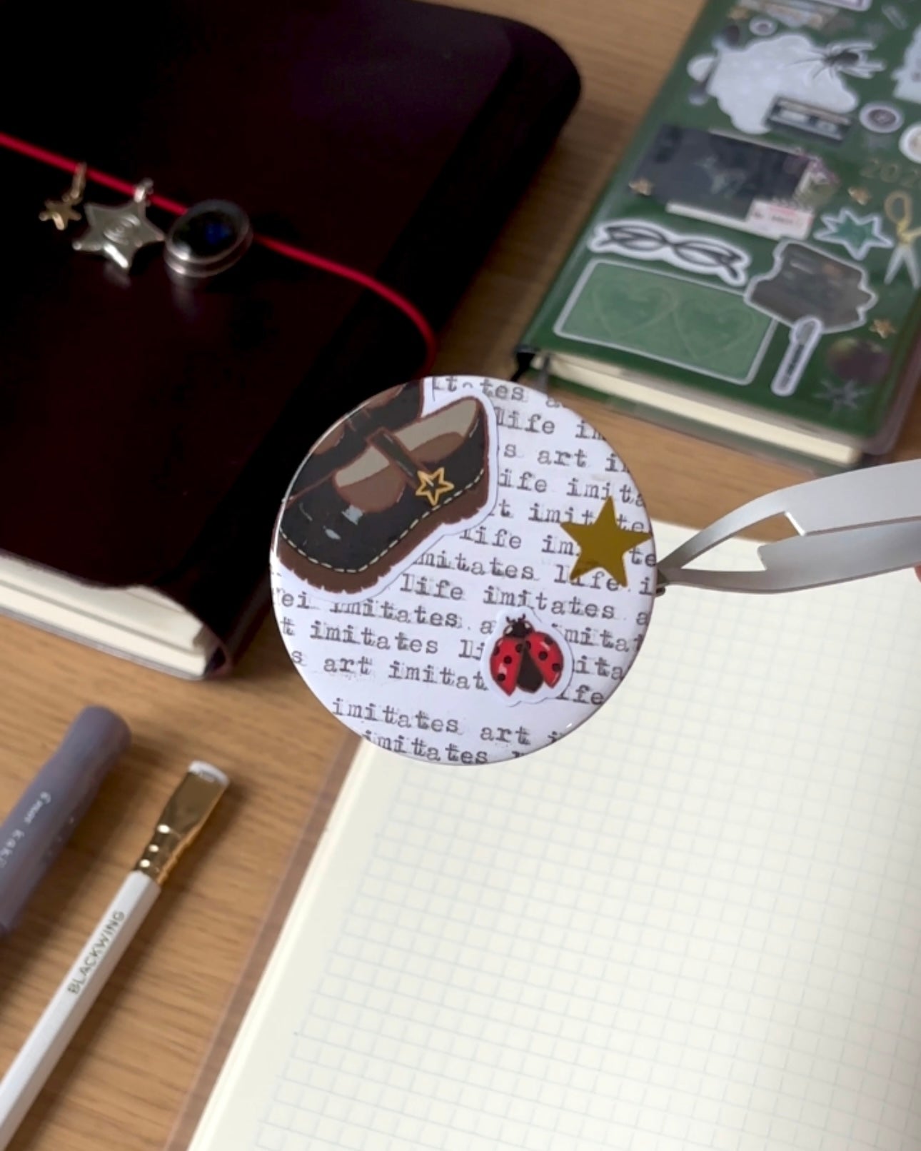 Life imitates Art, Art imitates Life pin badge (1 of 1)