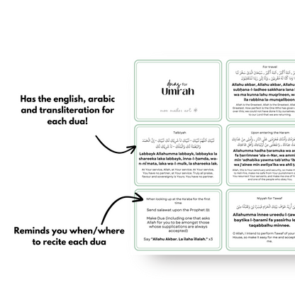 Printable Umrah Dua Reminder Cards (digital download)