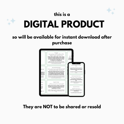 Printable Umrah Dua Reminder Cards (digital download)