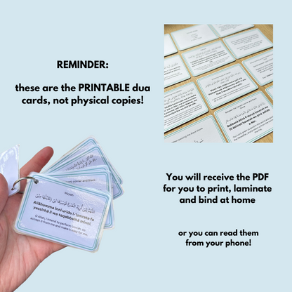Printable Umrah Dua Reminder Cards (digital download)