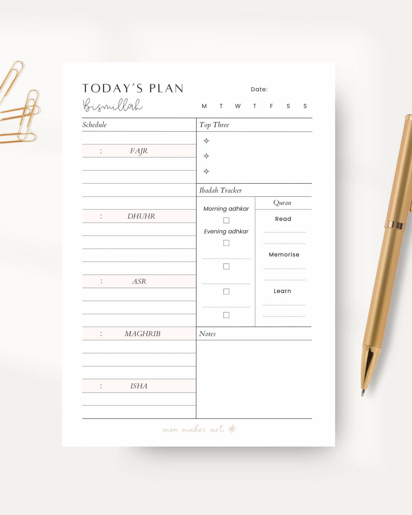 Prioritise Prayer Daily Planning Pad , A5