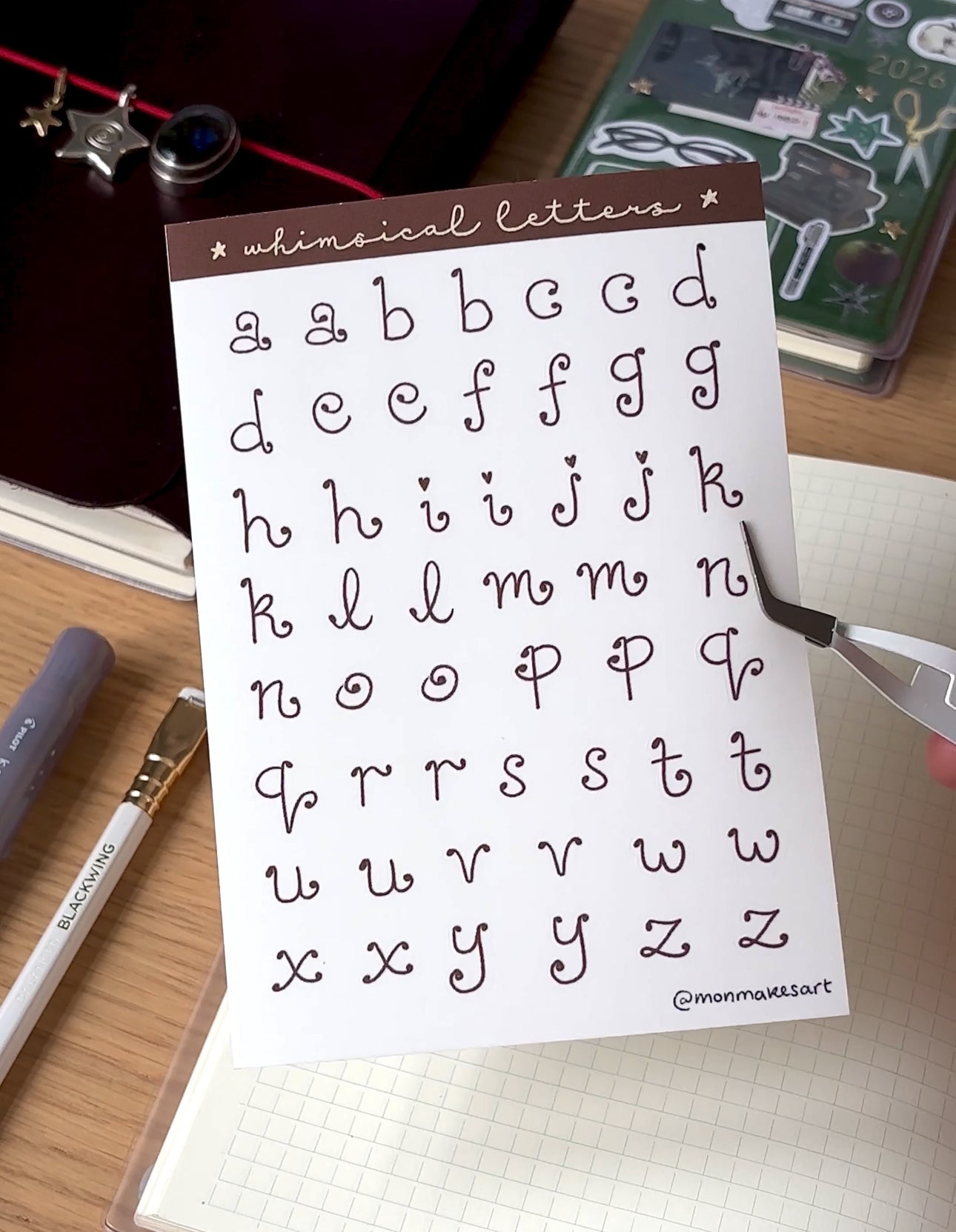 Whimsical Letters Sticker Sheet