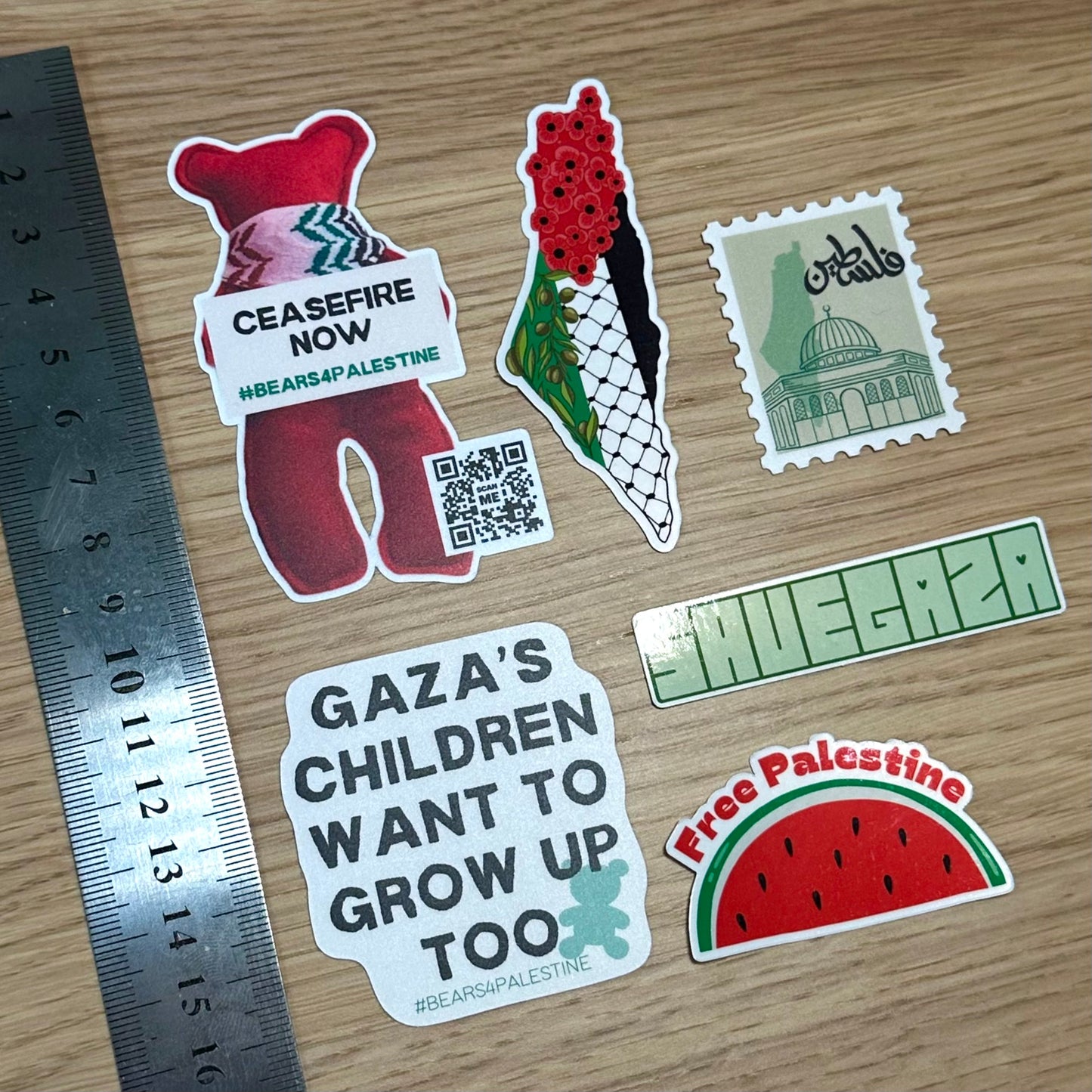 #BEARS4PALESTINE sticker pack (50% donated to MAP)