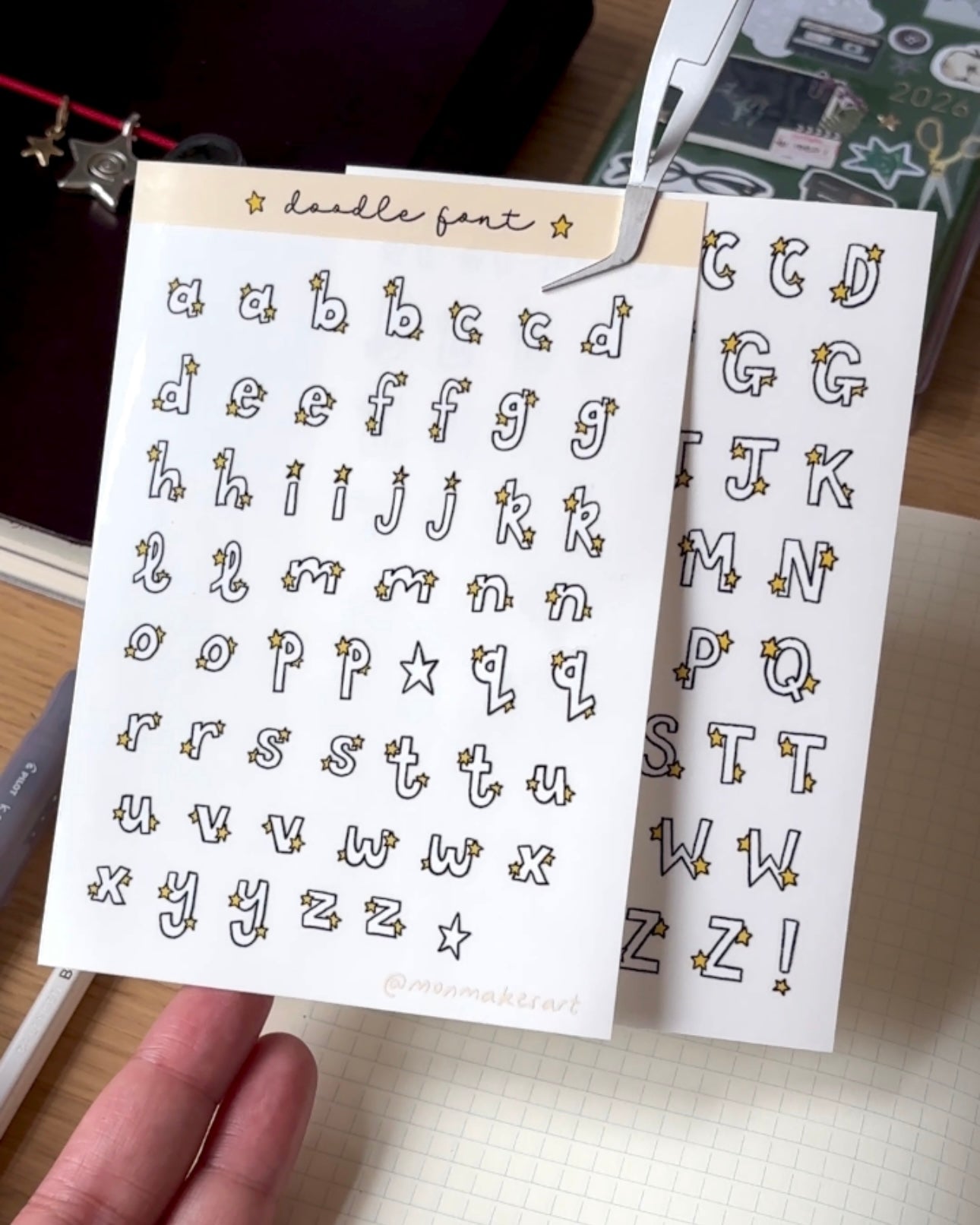 Doodle Font Sticker Sheet 2pack