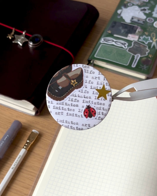 Life imitates Art, Art imitates Life pin badge (1 of 1)