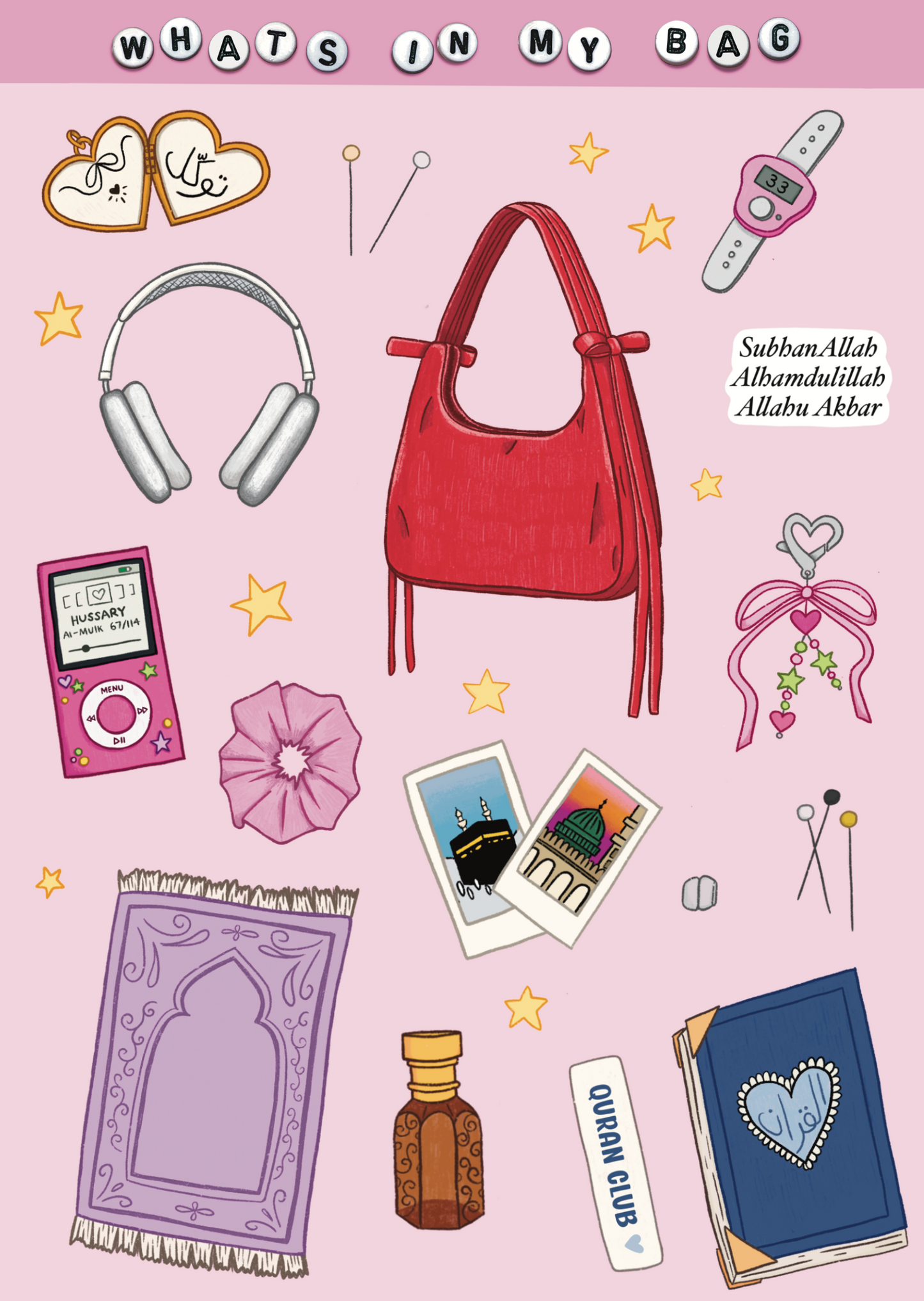 What's In My Bag (muslim edn.) Sticker Sheet