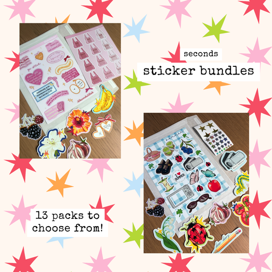 SECONDS sticker bundles