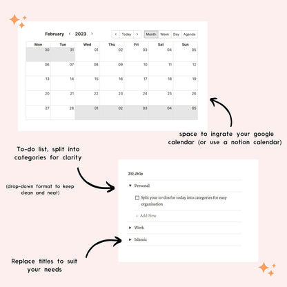 Simple Daily Dashboard for Notion
