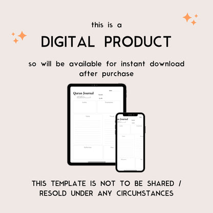 Quran journalling template (digital)