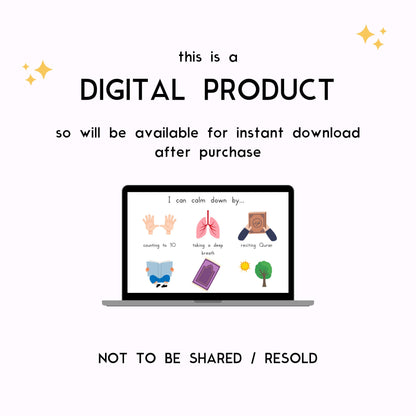Islamic Calm Corner Poster for Kids (digital download)